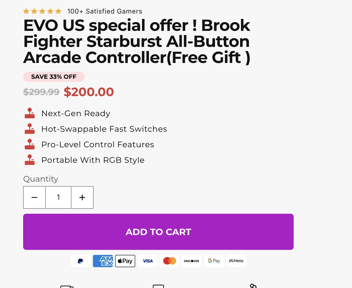 Brook Fighter Starburst on Sale for and post EVO